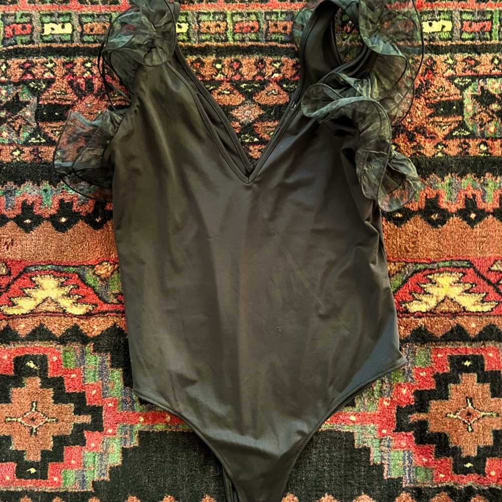 ZARA | Ruffle bodysuit